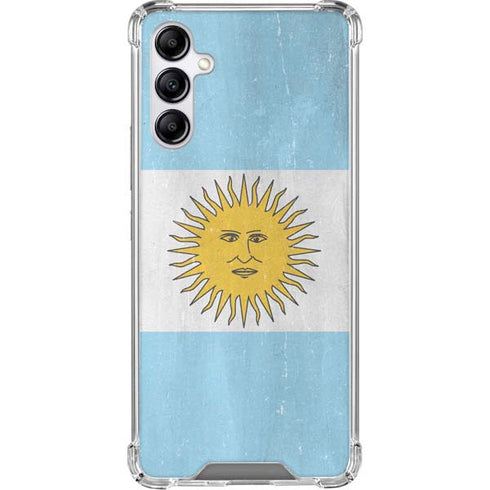 Argentina Flag Distressed Galaxy A15 5G Clear Case